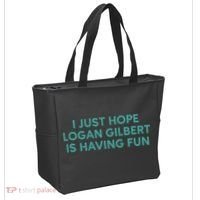 I Just Hope Logan Gilbert Is Having Fun Tote Bag thumb 2