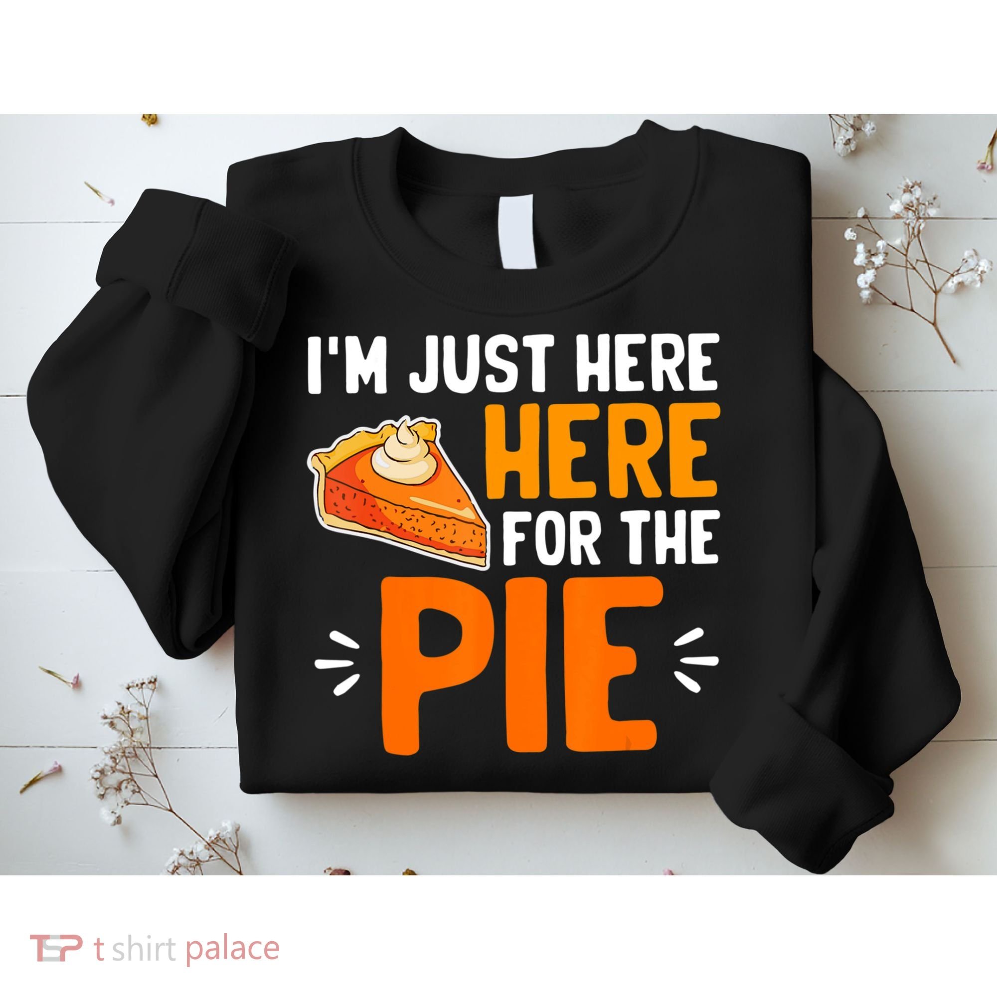 I'm Just Here For The Pie Thanksgiving Pumpkin Pie Family Sweatshirt