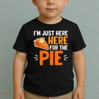 I'm Just Here For The Pie Thanksgiving Pumpkin Pie Family Toddler T-Shirt thumb 2