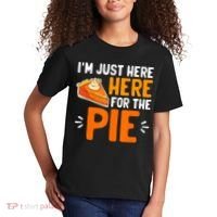 I'm Just Here For The Pie Thanksgiving Pumpkin Pie Family Kids T-Shirt thumb 2