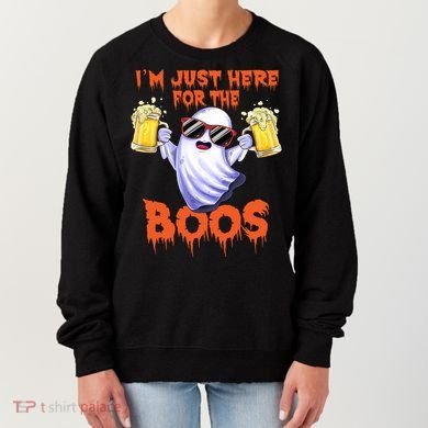 Im Just Here For The Boos Ghost Ing Halloween Beer Gift Women's Sweatshirt