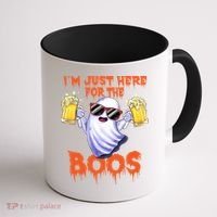 Im Just Here For The Boos Ghost Ing Halloween Beer Gift Coffee Mug thumb 1