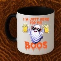 Im Just Here For The Boos Ghost Ing Halloween Beer Gift Coffee Mug thumb 2