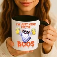 Im Just Here For The Boos Ghost Ing Halloween Beer Gift Coffee Mug thumb 3