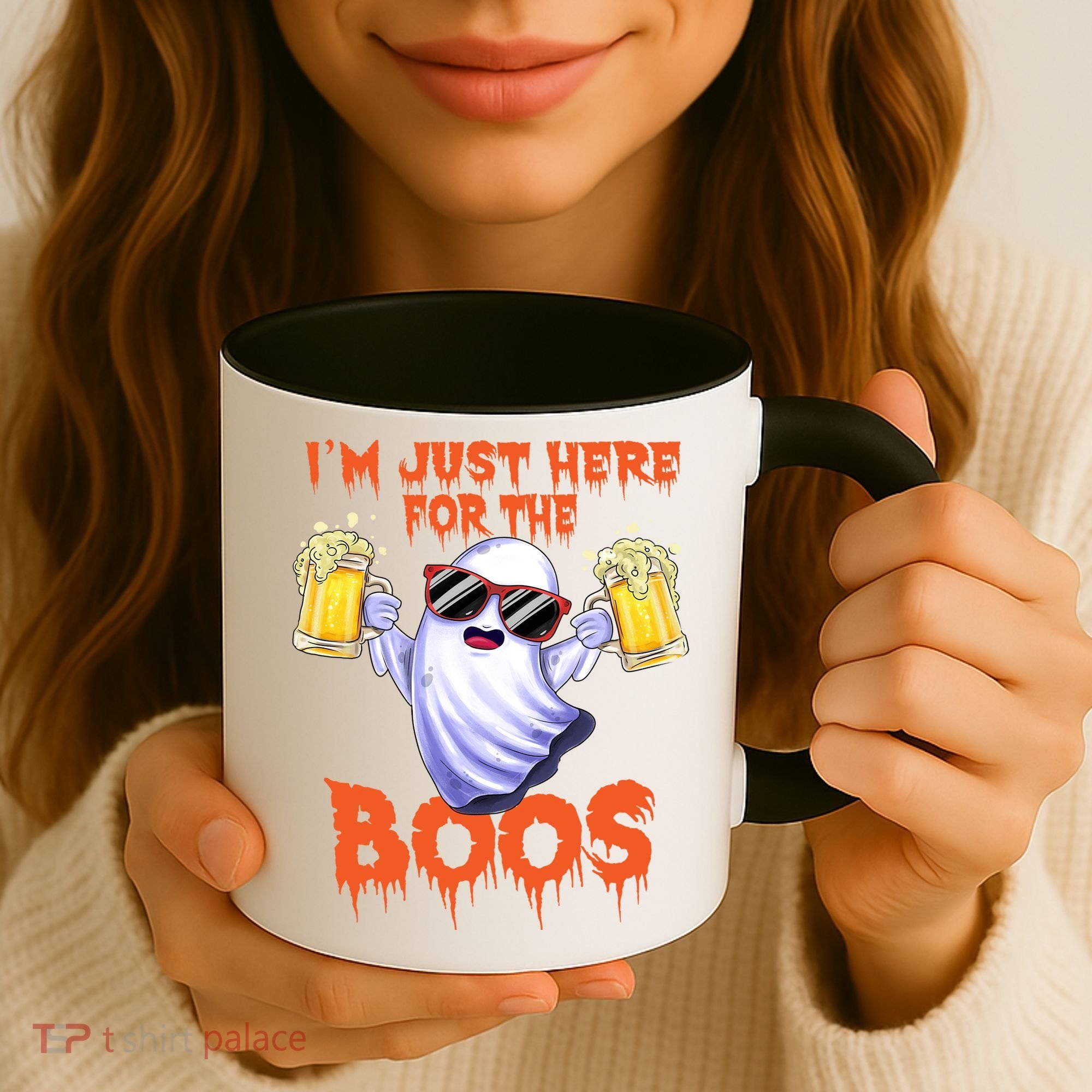Im Just Here For The Boos Ghost Ing Halloween Beer Gift Coffee Mug