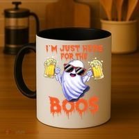 Im Just Here For The Boos Ghost Ing Halloween Beer Gift Coffee Mug thumb 4