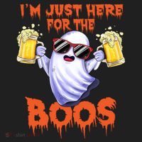 Im Just Here For The Boos Ghost Ing Halloween Beer Gift Beanie thumb 2