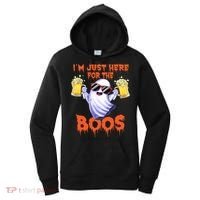 Im Just Here For The Boos Ghost Ing Halloween Beer Gift Women's Hoodie thumb 0