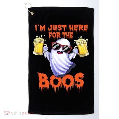 Im Just Here For The Boos Ghost Ing Halloween Beer Gift Golf Towel