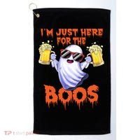 Im Just Here For The Boos Ghost Ing Halloween Beer Gift Golf Towel thumb 0