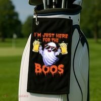 Im Just Here For The Boos Ghost Ing Halloween Beer Gift Golf Towel thumb 2