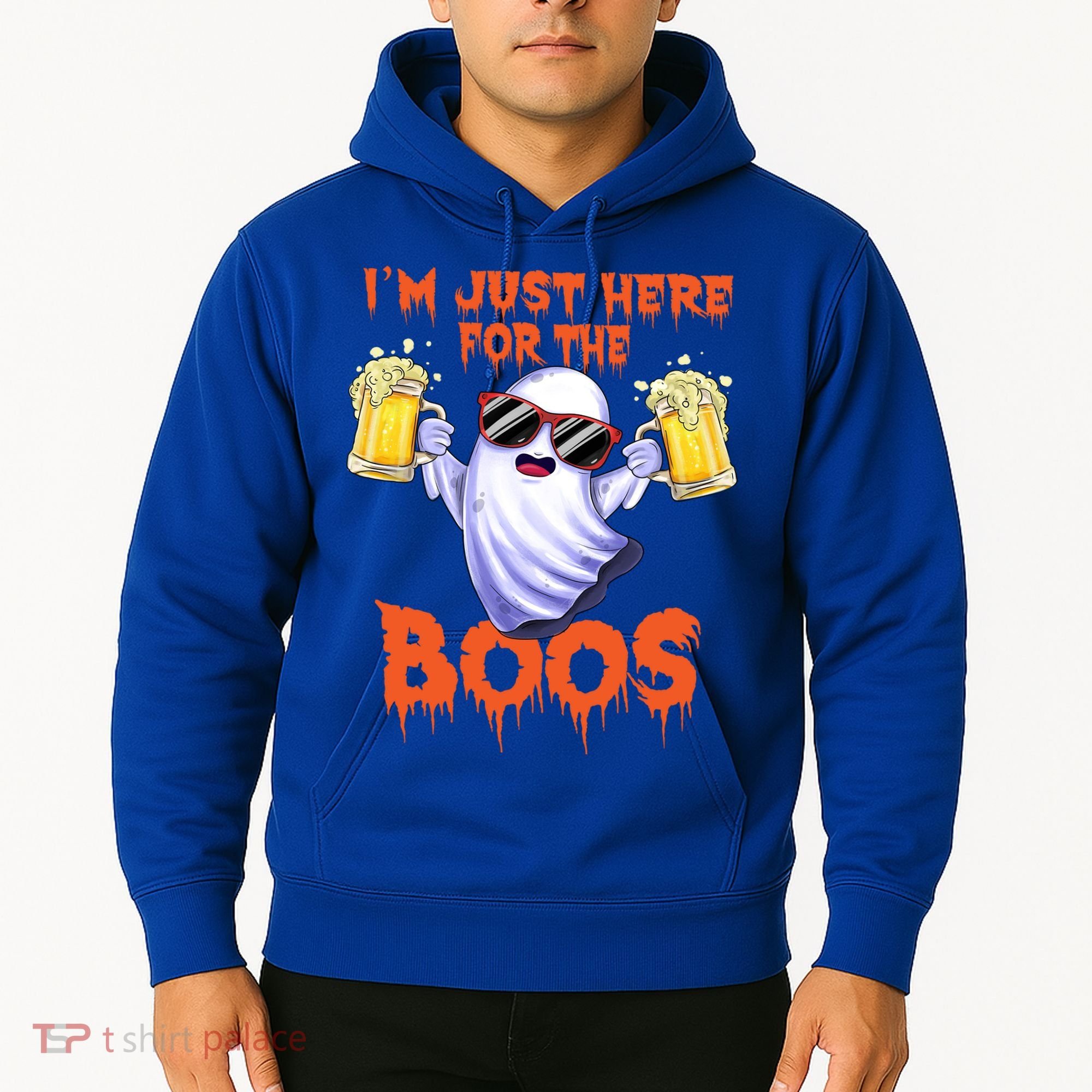 Im Just Here For The Boos Ghost Ing Halloween Beer Gift Hoodie