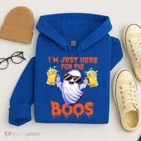 Im Just Here For The Boos Ghost Ing Halloween Beer Gift Hoodie thumb 4