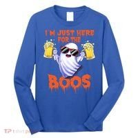 Im Just Here For The Boos Ghost Ing Halloween Beer Gift Long Sleeve Shirt thumb 0