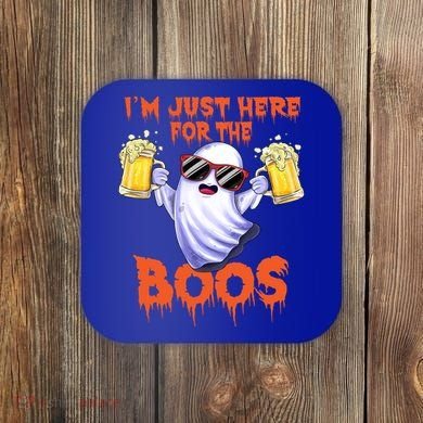 Im Just Here For The Boos Ghost Ing Halloween Beer Gift Coaster