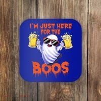 Im Just Here For The Boos Ghost Ing Halloween Beer Gift Coaster thumb 0
