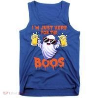 Im Just Here For The Boos Ghost Ing Halloween Beer Gift Tank Top thumb 0