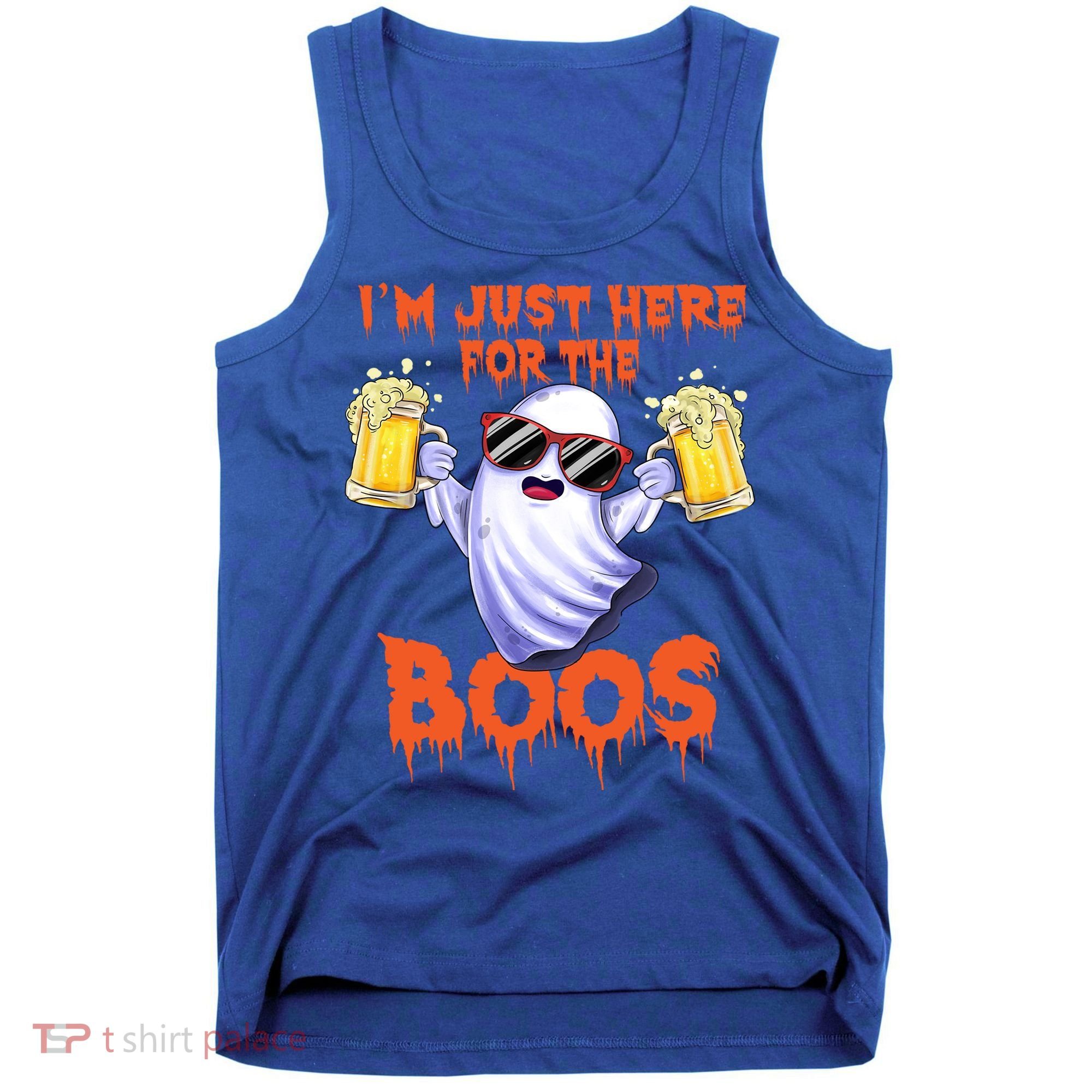 Im Just Here For The Boos Ghost Ing Halloween Beer Gift Tank Top