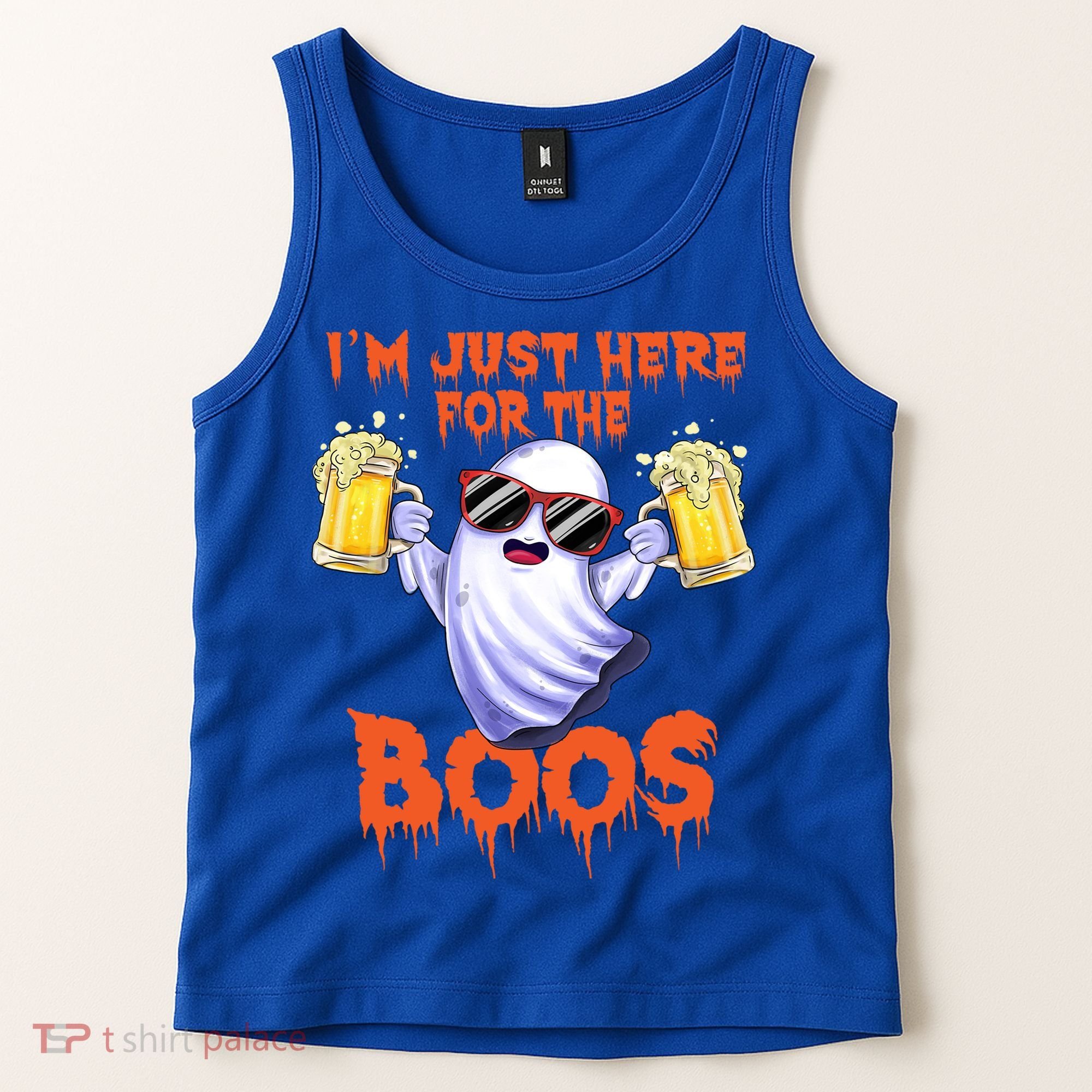 Im Just Here For The Boos Ghost Ing Halloween Beer Gift Tank Top