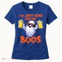 Im Just Here For The Boos Ghost Ing Halloween Beer Gift Women's T-Shirt thumb 0