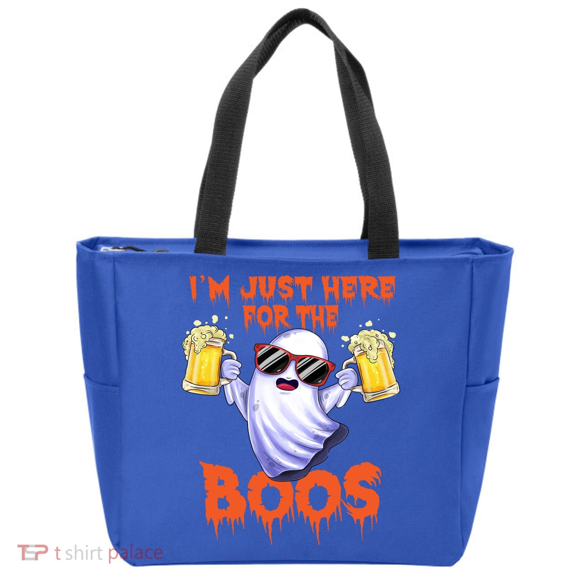 Im Just Here For The Boos Ghost Ing Halloween Beer Gift Tote Bag