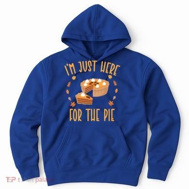 Im Just Here For The Pie Funny Thanksgiving Pumpkin Pie Gift Hoodie