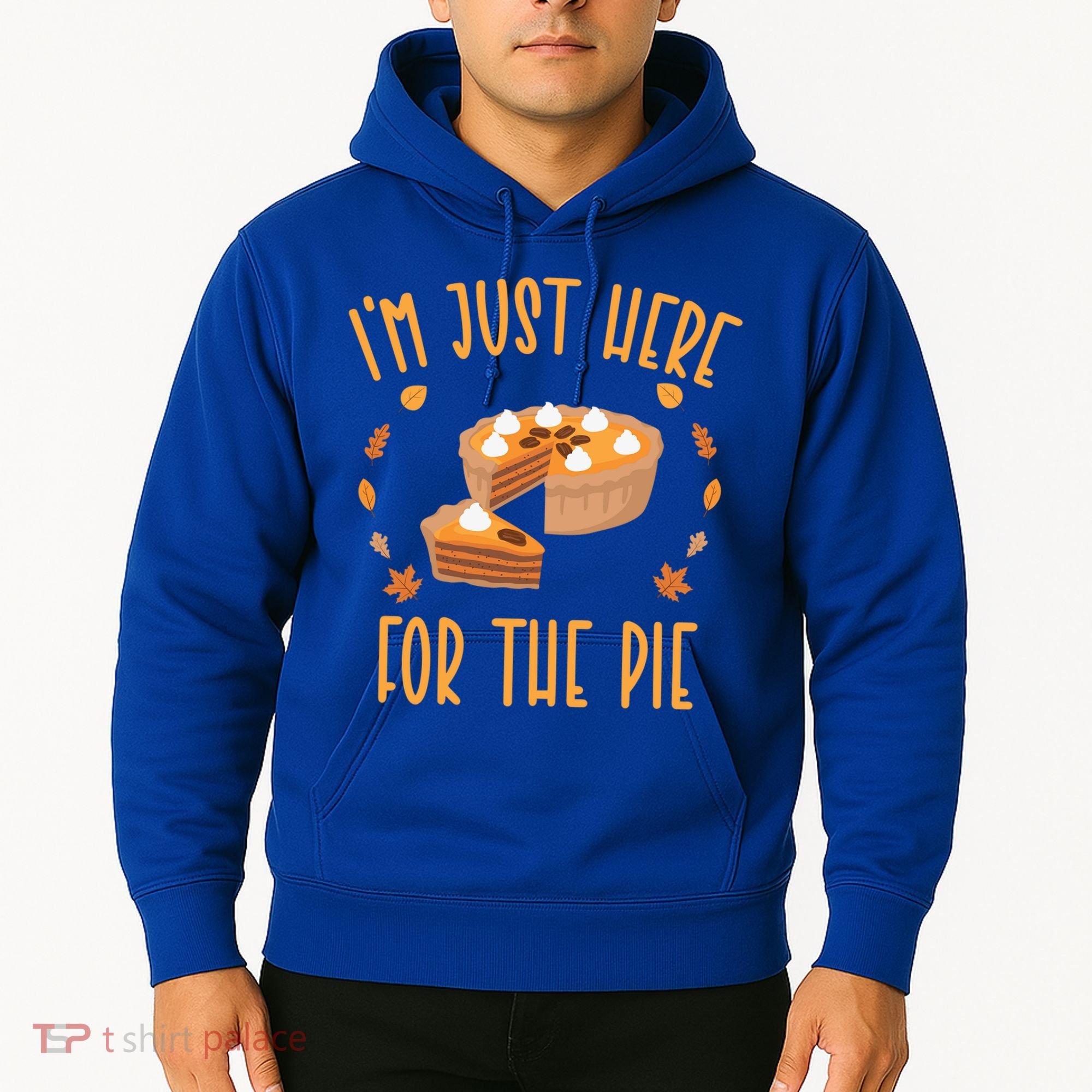 Im Just Here For The Pie Funny Thanksgiving Pumpkin Pie Gift Hoodie