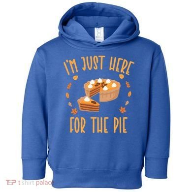 Im Just Here For The Pie Funny Thanksgiving Pumpkin Pie Gift Toddler Hoodie