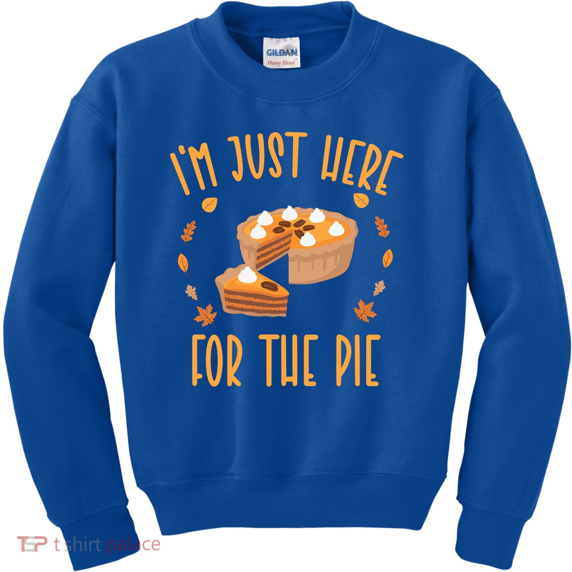 Im Just Here For The Pie Funny Thanksgiving Pumpkin Pie Gift Kids Sweatshirt