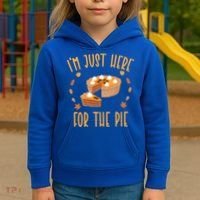 Im Just Here For The Pie Funny Thanksgiving Pumpkin Pie Gift Kids Hoodie thumb 3