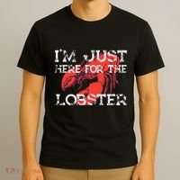IM Just Here For The Lobster Funny Lobster Eating Seafood T-Shirt thumb 3