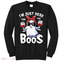 Im Just Here For The Boos Halloween Ghost Cute Funny Sweatshirt thumb 0