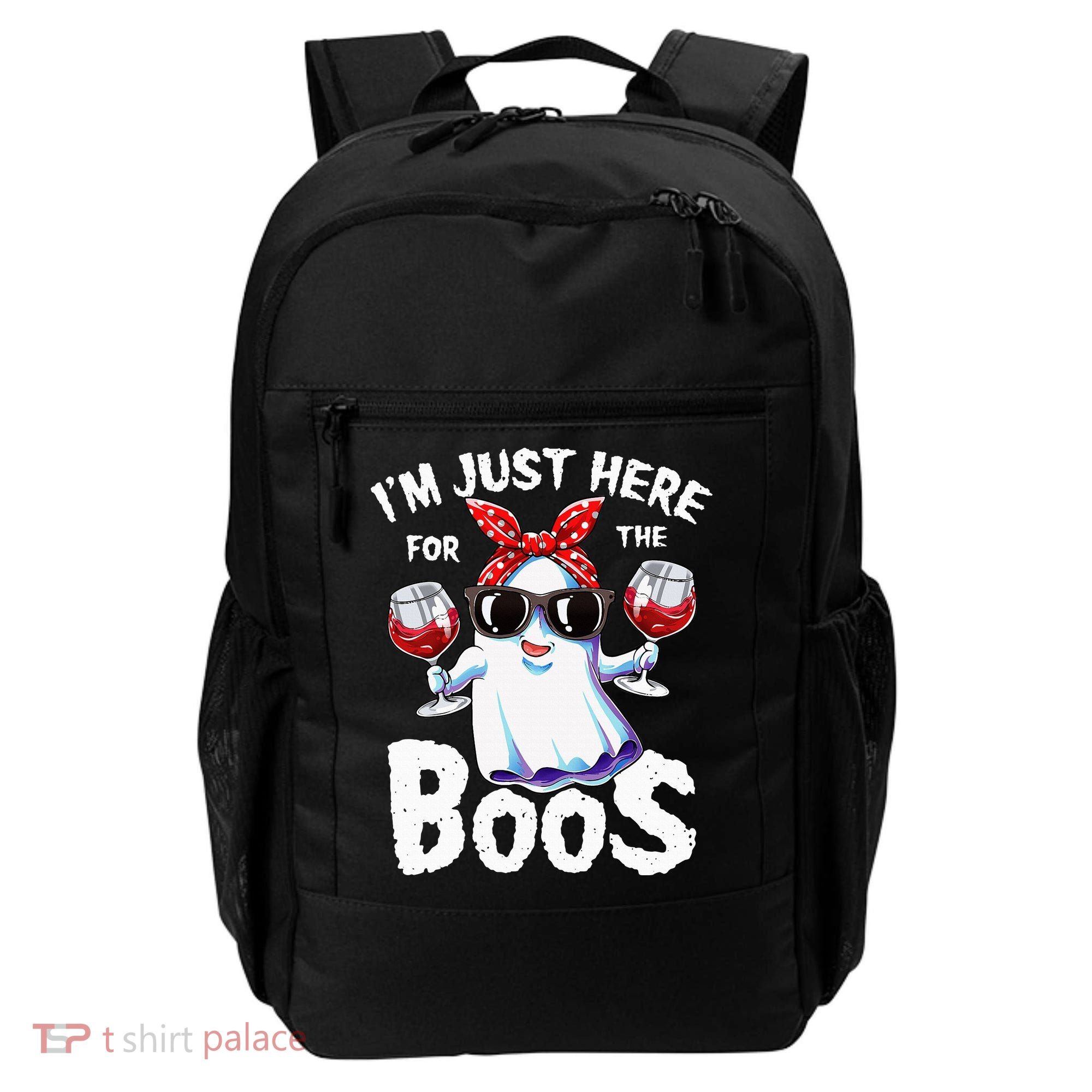 Im Just Here For The Boos Halloween Ghost Cute Funny Backpack