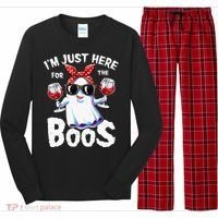 Im Just Here For The Boos Halloween Ghost Cute Funny Long Sleeve Pajama Set thumb 0