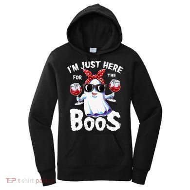 Im Just Here For The Boos Halloween Ghost Cute Funny Women's Hoodie
