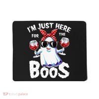 Im Just Here For The Boos Halloween Ghost Cute Funny Mousepad thumb 0