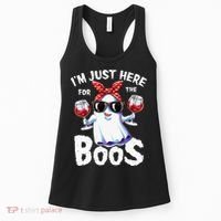 Im Just Here For The Boos Halloween Ghost Cute Funny Women's Tank Top thumb 0