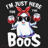 Im Just Here For The Boos Halloween Ghost Cute Funny Golf Towel thumb 3