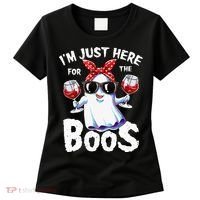 Im Just Here For The Boos Halloween Ghost Cute Funny Women's T-Shirt thumb 0