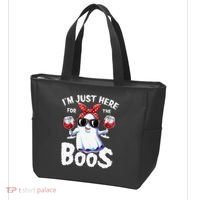 Im Just Here For The Boos Halloween Ghost Cute Funny Tote Bag thumb 3