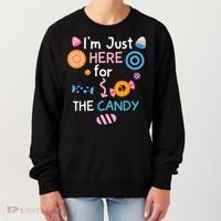 I'm Just Here For The Candy Cute Halloween Candy Party Women's Sweatshirt thumb 0
