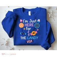 I'm Just Here For The Candy Cute Halloween Candy Party Sweatshirt thumb 2