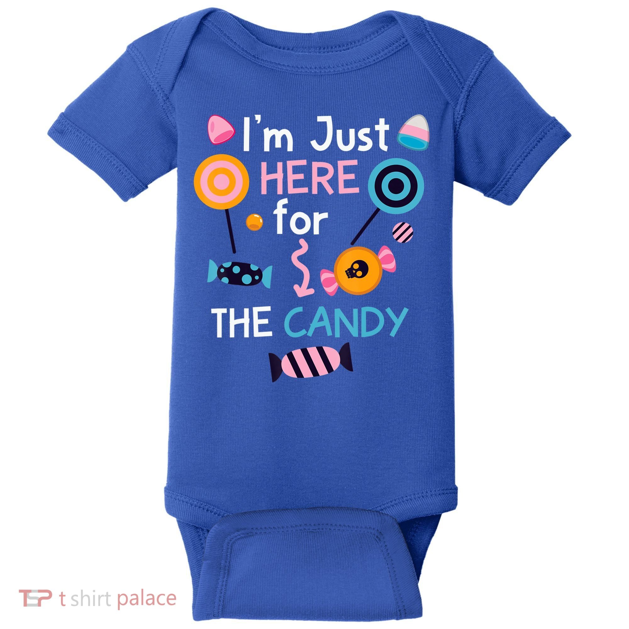 I'm Just Here For The Candy Cute Halloween Candy Party Baby Bodysuit
