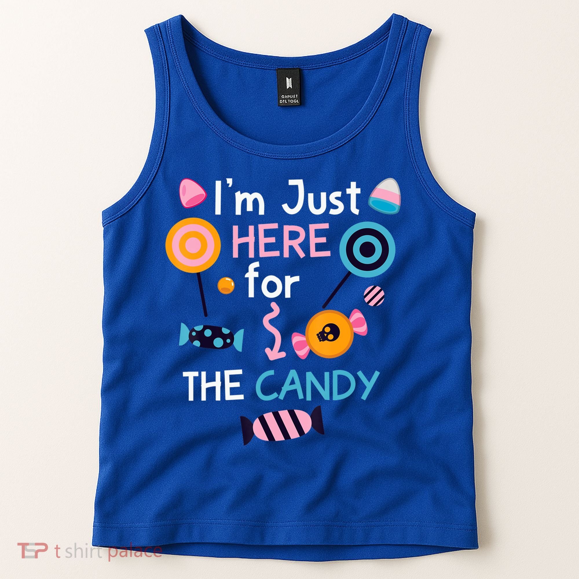 I'm Just Here For The Candy Cute Halloween Candy Party Tank Top