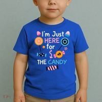 I'm Just Here For The Candy Cute Halloween Candy Party Toddler T-Shirt thumb 2