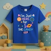 I'm Just Here For The Candy Cute Halloween Candy Party Toddler T-Shirt thumb 3