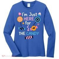 I'm Just Here For The Candy Cute Halloween Candy Party Women's Long Sleeve Shirt thumb 0