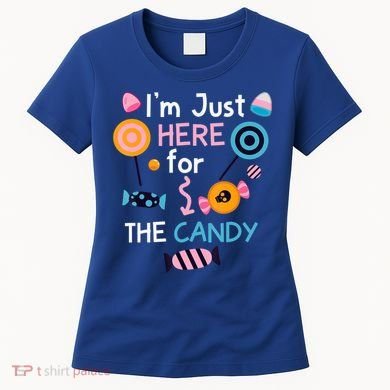 I'm Just Here For The Candy Cute Halloween Candy Party Women's T-Shirt