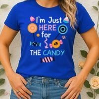 I'm Just Here For The Candy Cute Halloween Candy Party Women's T-Shirt thumb 2
