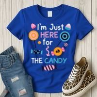 I'm Just Here For The Candy Cute Halloween Candy Party Women's T-Shirt thumb 3